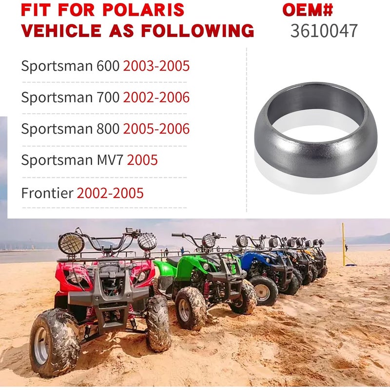 YOSOPP Exhaust Gasket Donut Seal Set - 3610047 for Polaris Sportsman Ranger 700/800/90 (10) - Image 5